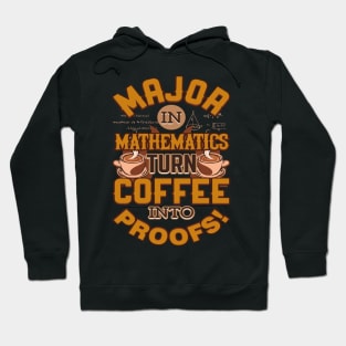 Major In Mathematics Turn Coffee Into Proofs Hoodie